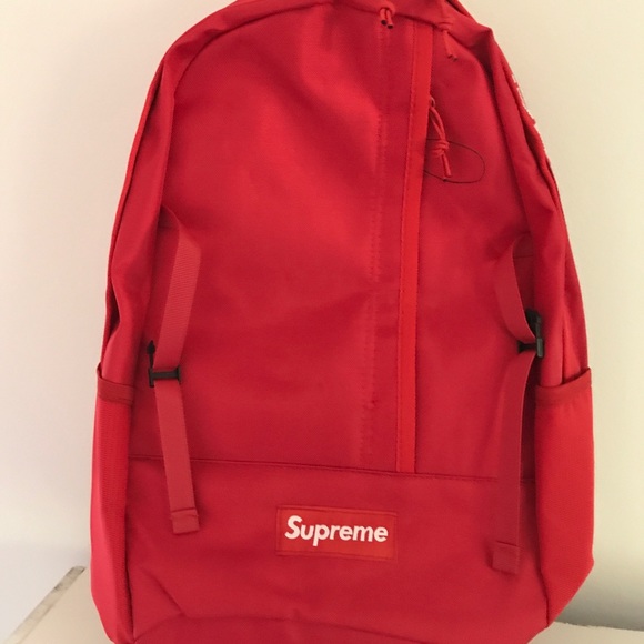 supreme ss18 backpack red